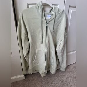 TNA Light Green Zip-Up Hoodie